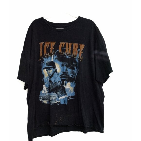 Ice Cube Mens Black T Shirt Graphic Round Neck Casual Pullover Short Sleeve 3XL - Picture 1 of 8